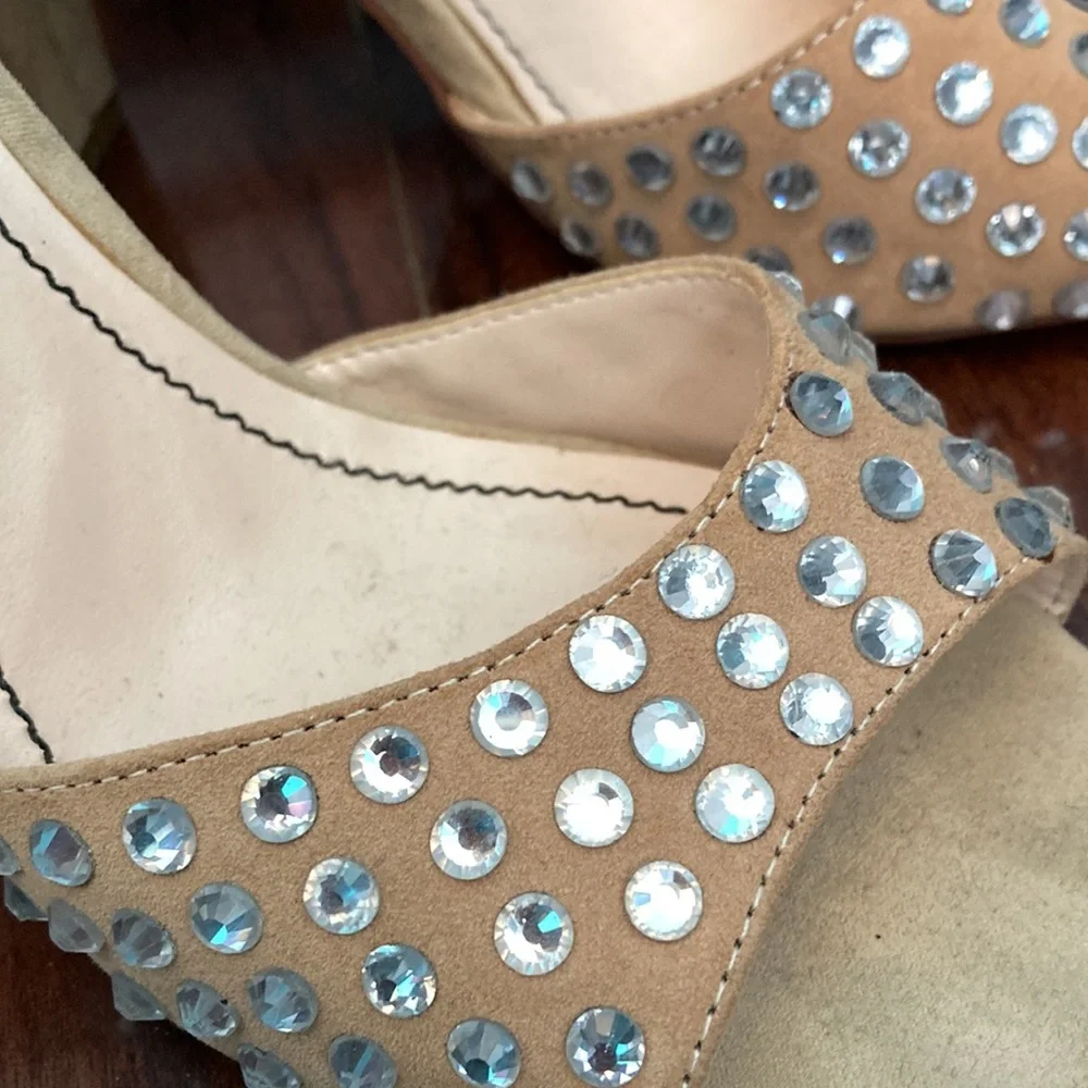 Abs nude tan heels diamonds sparkles - Picture 3 of 4